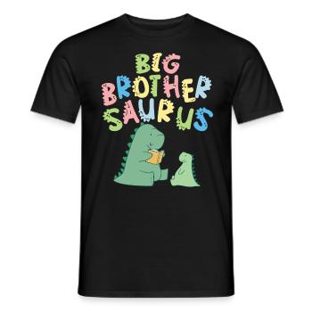 Großer Bruder Saurus Geschwister Herbivore - Männer T-Shirt - Schwarz - Vorne - AI Model Male 178 light (178cm)
