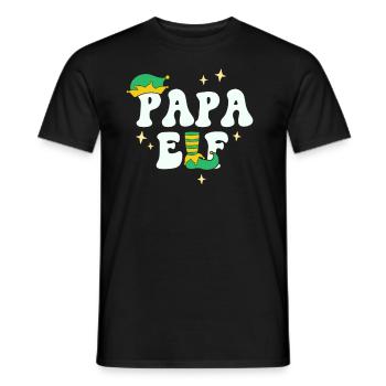 Papa Elf Passende Familie Weihnachtsgruppe Weihnachten - Männer T-Shirt - Schwarz - Vorne - AI Model Male 178 light (178cm)