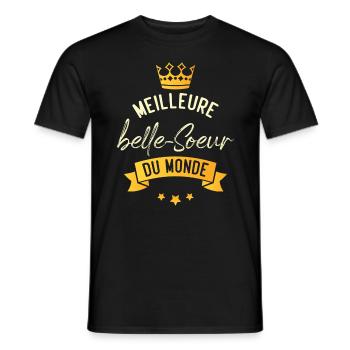 Meilleure belle soeur du monde - T-shirt homme - noir - Devant - AI Model Male 178 light (178cm)