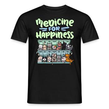 Ma pilule Happy Medicine Every Day - T-shirt homme - noir - Devant - AI Model Male 178 light (178cm)