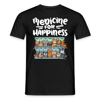 My Happy Medicine Every Day Pill - Men's T-Shirt - black - Front - AI Model Male 178 light (178cm)