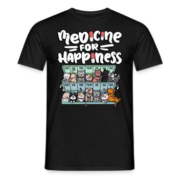 Ma pilule Happy Medicine Every Day - T-shirt homme - noir - Devant - AI Model Male 178 light (178cm)