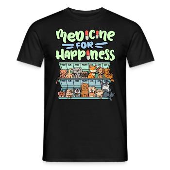 Ma pilule Happy Medicine Every Day - T-shirt homme - noir - Devant - AI Model Male 178 light (178cm)