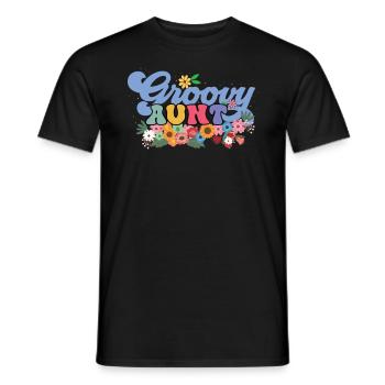 Groovy Tante Plantes de jardin Décorations florales - T-shirt homme - noir - Devant - AI Model Male 178 light (178cm)