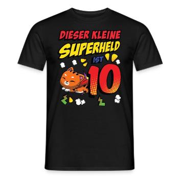 Dieser Kleine Superheld Ist 10 Katzenbesitzer 10. - Männer T-Shirt - Schwarz - Vorne - AI Model Male 178 light (178cm)