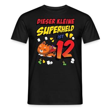 Dieser Kleine Superheld Ist 12 Katzenbesitzer 12. - Männer T-Shirt - Schwarz - Vorne - AI Model Male 178 light (178cm)