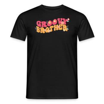 Groovy Brother Jardin Plante Fleurs Décor Floral - T-shirt homme - noir - Devant - AI Model Male 178 light (178cm)