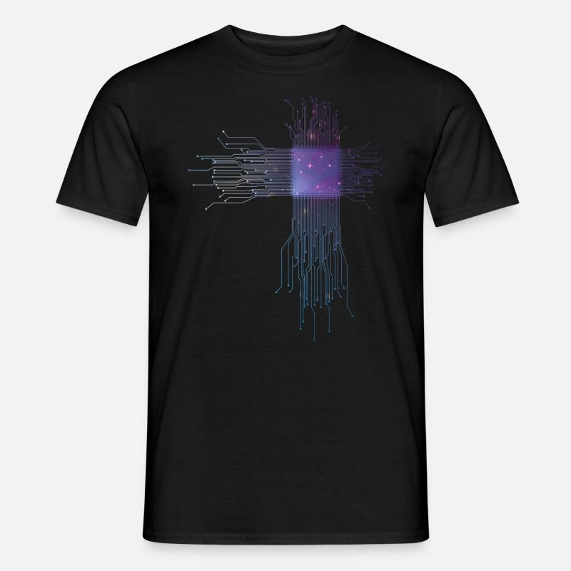 CPU Processor Computer Scientist Electrician - Men’s T-shirt - black