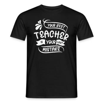 Mistakes Wisdom Quotes Imperfection Life Quotes - Men's T-Shirt - black - Front - AI Model Male 178 light (178cm)