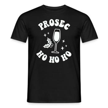 Prosec Ho Ho Ho Lustige Weihnachts-Trinkparty - Männer T-Shirt - Schwarz - Vorne - AI Model Male 178 light (178cm)
