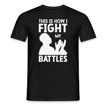 Jesus Anbetung Christliche Kämpfe Religiöser - Männer T-Shirt - Schwarz - Vorne - AI Model Male 178 light (178cm)