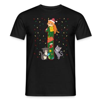 1 Jahr Alte Kinder Weihnachtsgeschenk Niedliche - Männer T-Shirt - Schwarz - Vorne - AI Model Male 178 light (178cm)