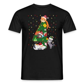 4 Years Old Children Christmas Gift Cute - Men's T-Shirt - black - Front - AI Model Male 178 light (178cm)