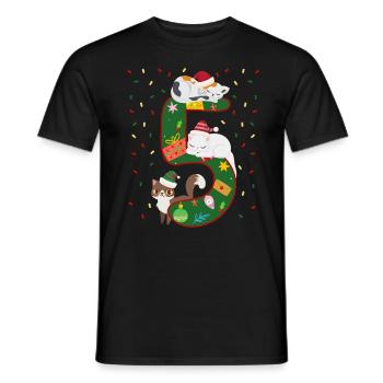 5 ans Enfants cadeau de Noël mignon - T-shirt homme - noir - Devant - AI Model Male 178 light (178cm)