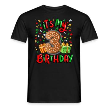 Es Ist Mein 3. Geburtstag Weihnachtsgeschenk 3. - Männer T-Shirt - Schwarz - Vorne - AI Model Male 178 light (178cm)
