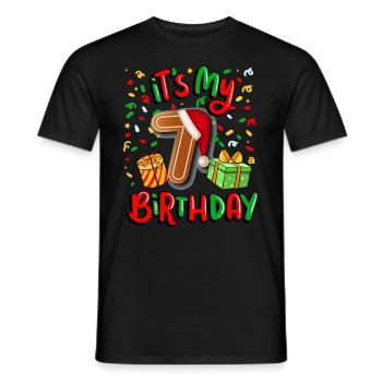 Es Ist Mein 7. Geburtstag Weihnachtsgeschenk 7. - Männer T-Shirt - Schwarz - Vorne - AI Model Male 178 light (178cm)