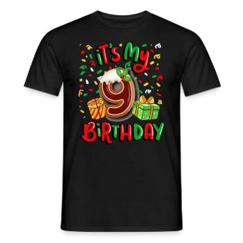 Es Ist Mein 9. Geburtstag Weihnachtsgeschenk 9. - Männer T-Shirt - Schwarz - Vorne - AI Model Male 178 light (178cm)