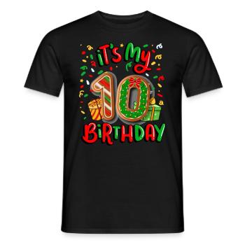 Es Ist Mein 10. Geburtstag Weihnachtsgeschenk 10. - Männer T-Shirt - Schwarz - Vorne - AI Model Male 178 light (178cm)