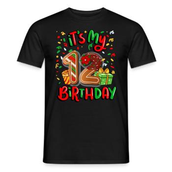 Es Ist Mein 12 Geburtstag Weihnachtsgeschenk 12. - Männer T-Shirt - Schwarz - Vorne - AI Model Male 178 light (178cm)