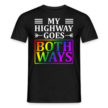 Mon autoroute va dans les deux sens Lgbt - T-shirt homme - noir - Devant - AI Model Male 178 light (178cm)