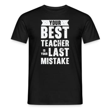 Mistakes Wisdom Quotes Imperfection Life Quotes - Men's T-Shirt - black - Front - AI Model Male 178 light (178cm)