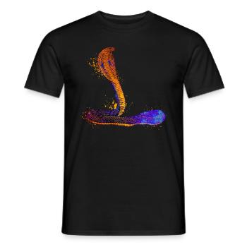 Cobra coloré - T-shirt homme - noir - Devant - AI Model Male 178 light (178cm)