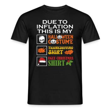 En raison de l’inflation, c’est mon Halloween, - T-shirt homme - noir - Devant - AI Model Male 178 light (178cm)