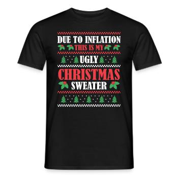 À cause de l’inflation, c’est mon affreux - T-shirt homme - noir - Devant - AI Model Male 178 light (178cm)