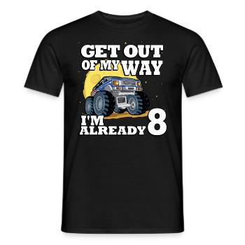 Geh Mir Aus Dem Weg Ich Bin Schon 8 Truck 8. - Männer T-Shirt - Schwarz - Vorne - AI Model Male 178 light (178cm)