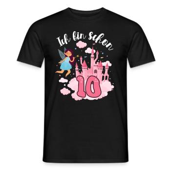 I am already 10 fairy magic castle 10. - Men's T-Shirt - black - Front - AI Model Male 178 light (178cm)
