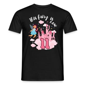 This fairy is now 11 Magic Castle 11. - Men's T-Shirt - black - Front - AI Model Male 178 light (178cm)