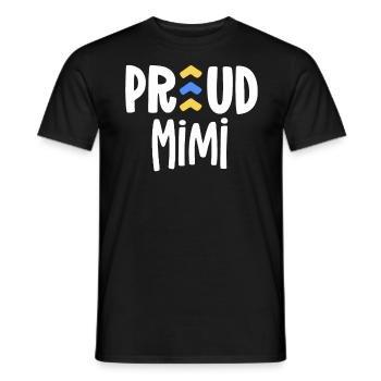 Proud Mimi Down Syndrome Grandma Family T21 - Men's T-Shirt - black - Front - AI Model Male 178 light (178cm)