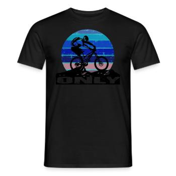 MTB Bike - Men's T-Shirt - black - Front - AI Model Male 178 light (178cm)