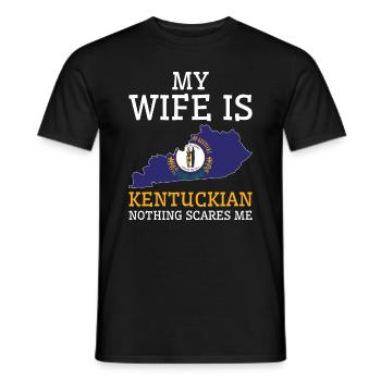 Rien ne me fait peur femme du Kentucky - T-shirt homme - noir - Devant - AI Model Male 178 light (178cm)