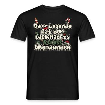 Weihnachten Weihnachtsmann Stress - Männer T-Shirt - Schwarz - Vorne - AI Model Male 178 light (178cm)