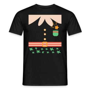 Elves Christmas Christmas Gift - Men's T-Shirt - black - Front - AI Model Male 178 light (178cm)