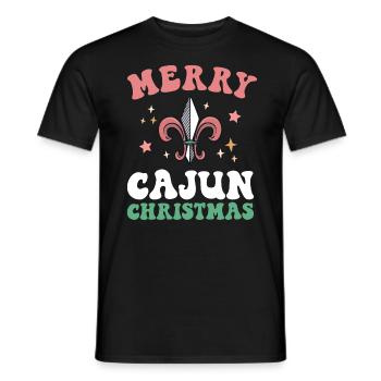 Frohe Cajun Weihnachten Süd-Louisiana Weihnachten Neu - Männer T-Shirt - Schwarz - Vorne - AI Model Male 178 light (178cm)