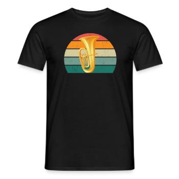 Tuba player Tuba player Brass instrument Tuba - Men's T-Shirt - black - Front - AI Model Male 178 light (178cm)