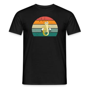 Tuba player Tuba player Brass instrument Tuba - Men's T-Shirt - black - Front - AI Model Male 178 light (178cm)