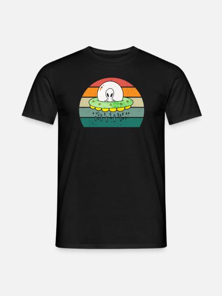 Aliens Alien Weltraum Weltall Fliegende Ufos UFO - T-shirt herr - svart