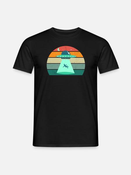 Aliens Alien Weltraum Weltall Fliegende Ufos UFO - T-shirt herr - svart