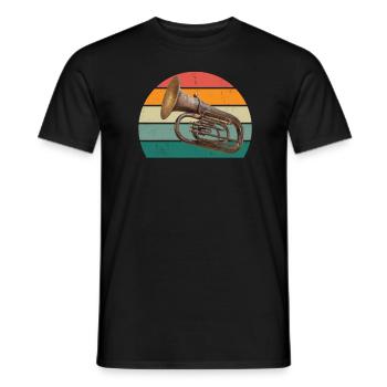 Tuba player Tuba player Brass instrument Tuba - Men's T-Shirt - black - Front - AI Model Male 178 light (178cm)