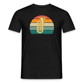 Tuba player Tuba player Brass instrument Tuba - Men's T-Shirt - black - Front - AI Model Male 178 light (178cm)