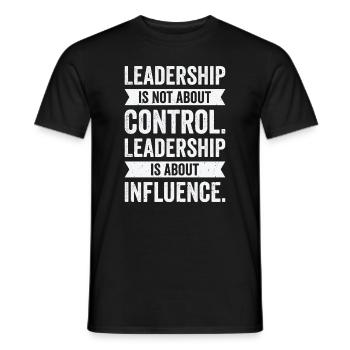 Leadership Wisdom Quotes Leader Inspire Motivator - Men's T-Shirt - black - Front - AI Model Male 178 light (178cm)