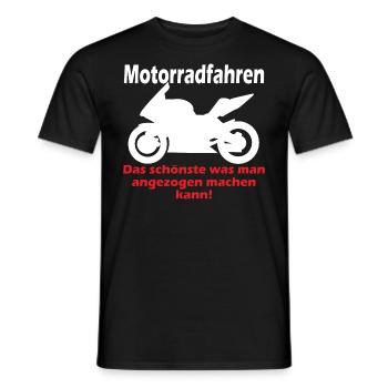 Motorrad für Biker / Motorradfahrer mit Spruch - Männer T-Shirt - Schwarz - Vorne - AI Model Male 178 light (178cm)