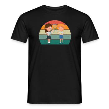tennis player tennis player tennis club tennis - Men's T-Shirt - black - Front - AI Model Male 178 light (178cm)