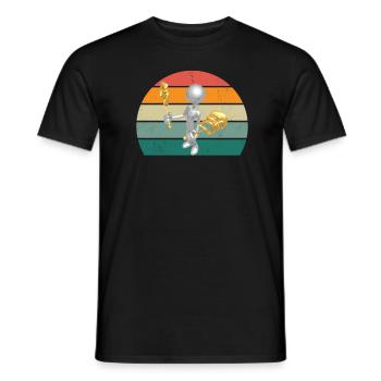 actor actress musician music theatre - Men's T-Shirt - black - Front - AI Model Male 178 light (178cm)