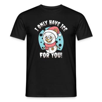 Halloween Scary Christmas Horror Fan Scary Snowman - Men's T-Shirt - black - Front - AI Model Male 178 light (178cm)