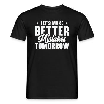Mistakes Life Quotes Imperfection Wisdom Quote - Men's T-Shirt - black - Front - AI Model Male 178 light (178cm)