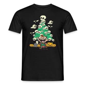 Evil Christmas Elf Zombie Holiday Horror - T-shirt homme - noir - Devant - AI Model Male 178 light (178cm)